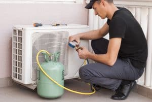 repairing air conditioner