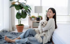 relaxing at home