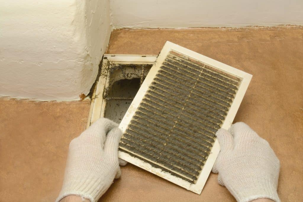 dusty ventilation grills