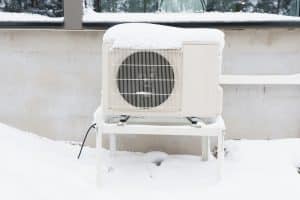 heat pump after a winter storm
